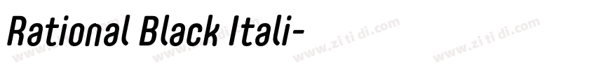 Rational Black Itali字体转换